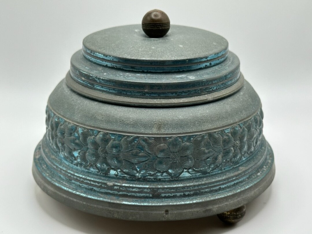 Vintage Musical Powder Box Etsy