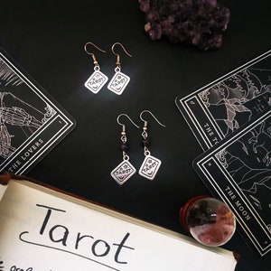 Ohrringe TAROT Tarotkarten Tarotcards Divination Witchcraft Wicca Witchy Personalisierbar