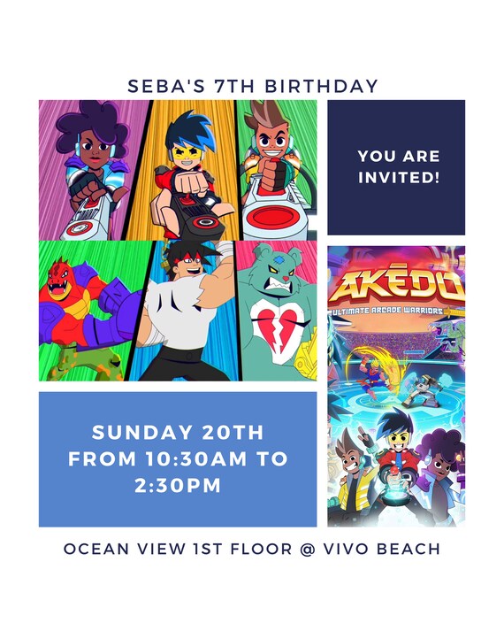 Custom Birthday Party Invitation Digital Download Etsy Canada