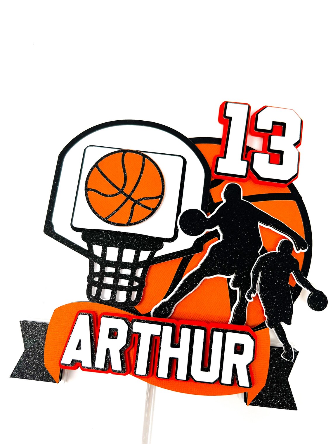 Basketball Cake Topper Topper Birthday Birthday Decor Etsy