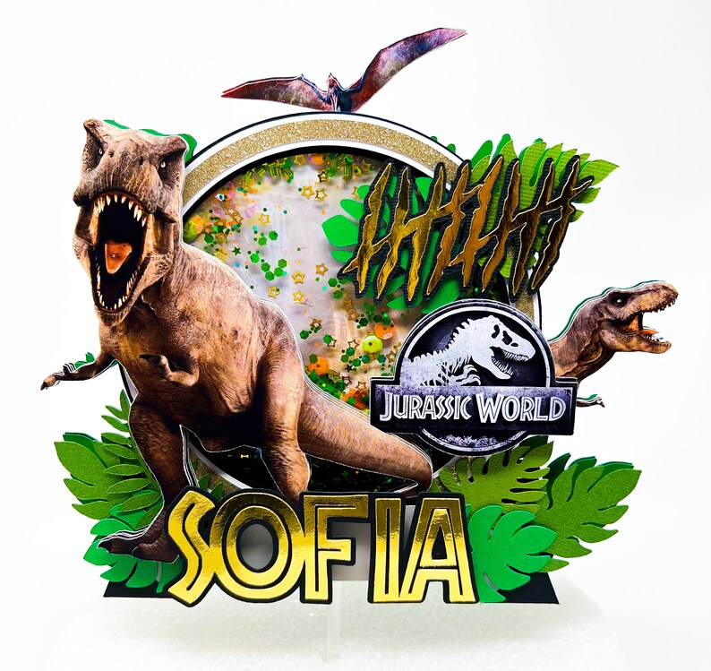 Jurassic Park Cake Topper Birthday Party Decor Etsy
