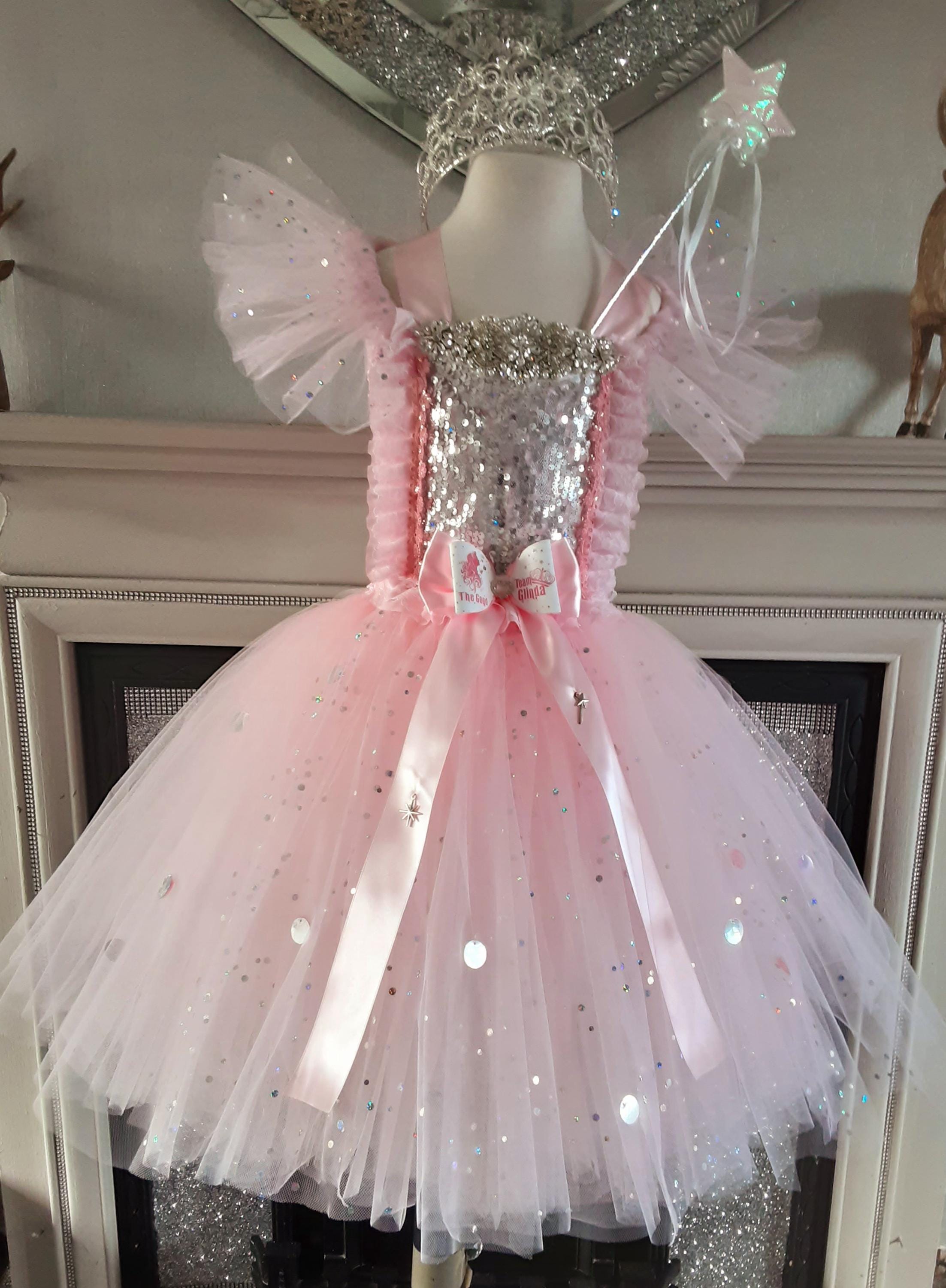 Glinda Deluxe the Good Witch Inspired Tutu Dress Costume With Wand & Bubble Crown,birthday,gift, Handmade, - Etsy Glinda Deluxe the Good Witch Inspired Tutu Dress Costume With Wand & Bubble Crown,birthday,gift, Handmade, - Etsy