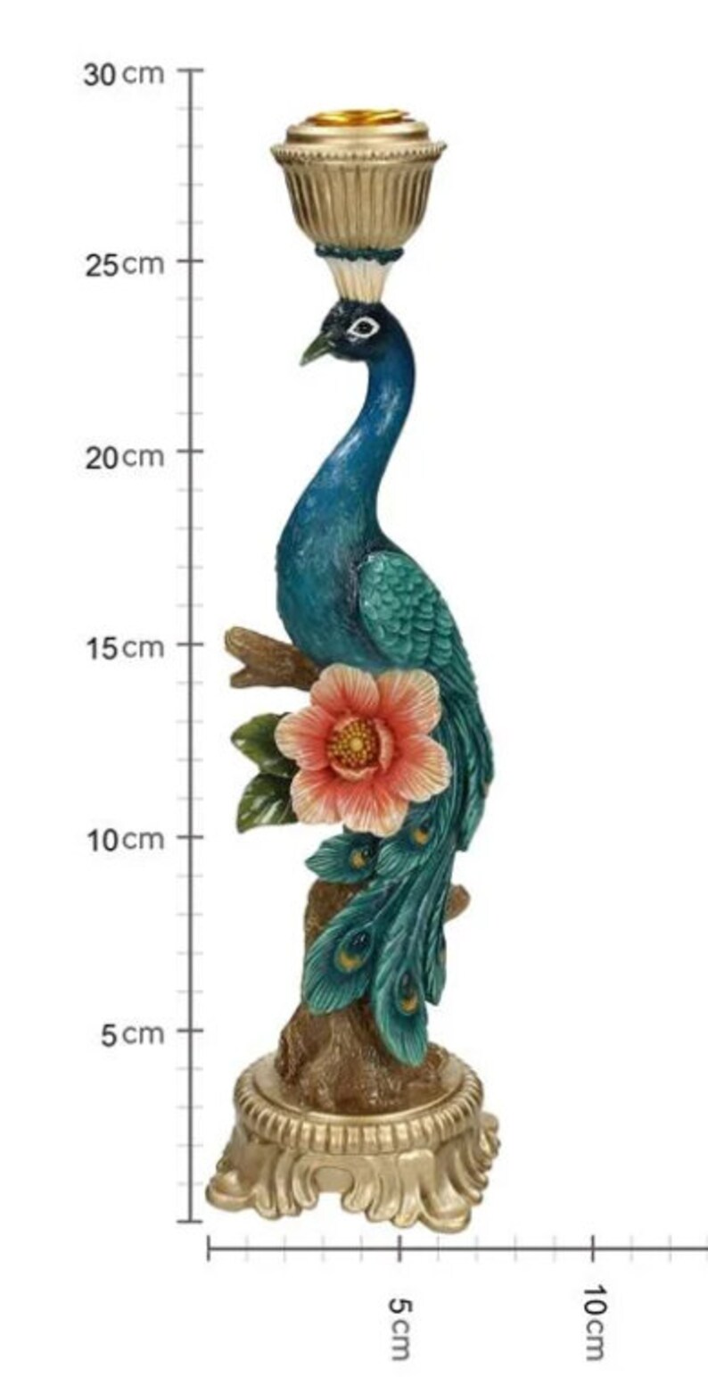 Peacock Candle Holder Handmade Table Candle Stick Candles Home Decor