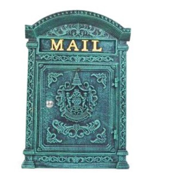 Vintage Cast Iron Mailbox Decor | Handmade Cast Iron box | Unique Holder | Vintage Letter Box | Mailbox Cast Iron | Small Mailbox