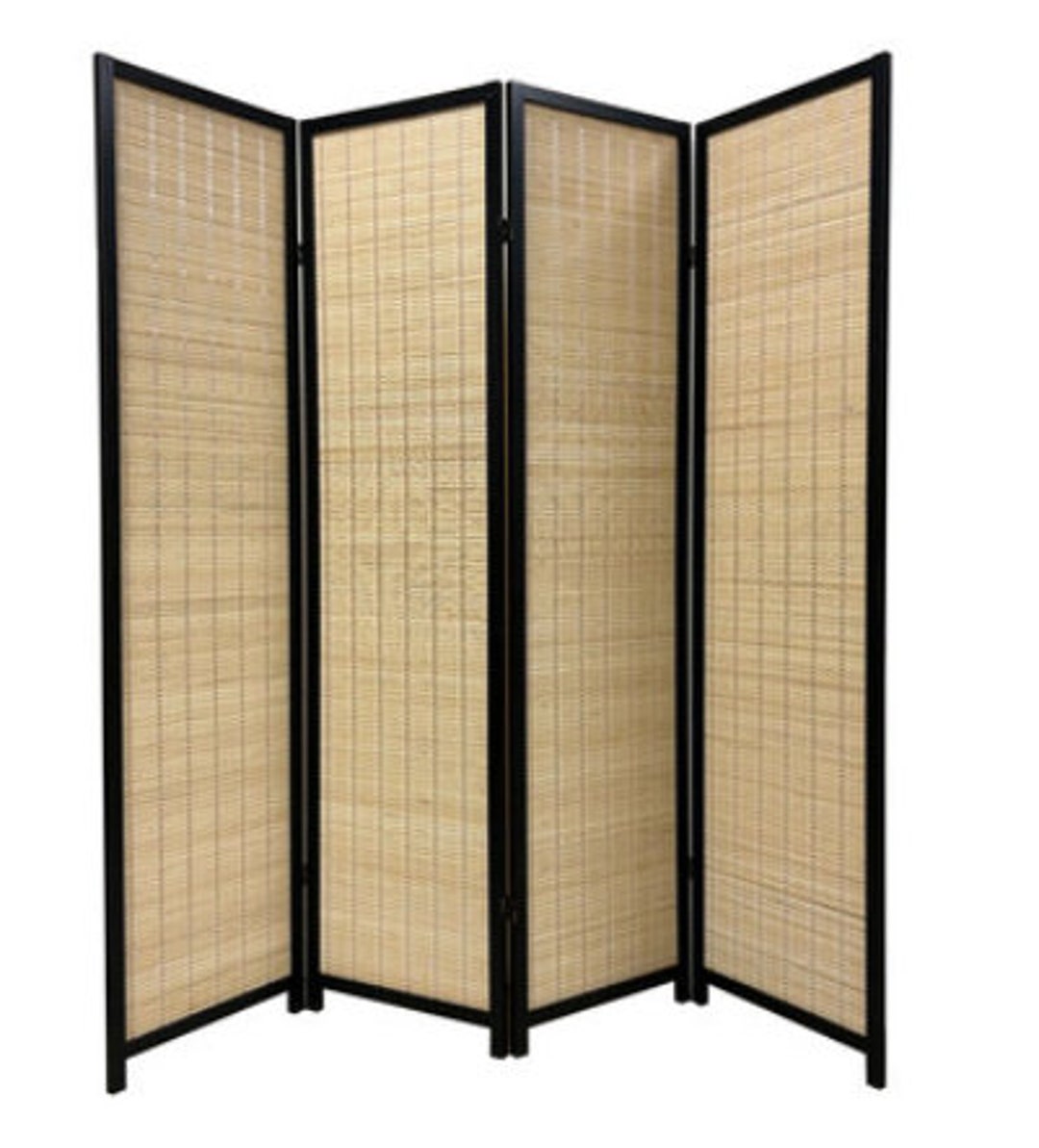 Bamboe Room Divider Zwart 4 Paneel B160xh180cm Etsy