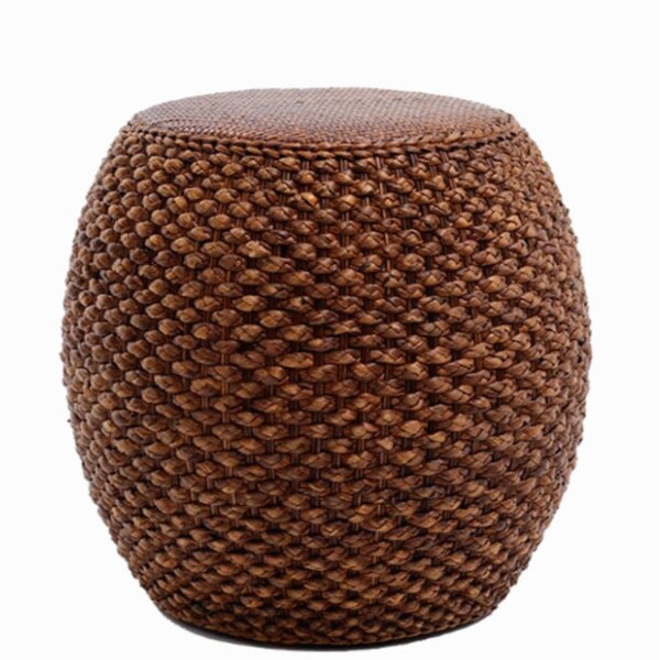 Pouf Oriental Fait Main Narcisse D40xH42cm