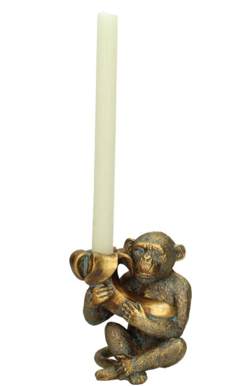 Monkey Candle Holder Handmade Table Candle Stick Candles Home Decor