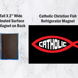 Catholic Christian Fish Magnet fridge magnet Religious magnets catholic magnets Immaculate Heart of Mary catholic youth group