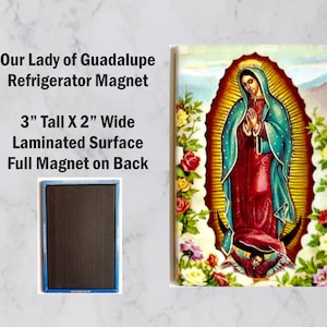 Our Lady of Guadalupe Magnet fridge magnet Religious magnets catholic magnets Immaculate Heart of Mary catholic youth group