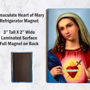 Immaculate Heart of Mary Magnet fridge magnet Religious magnets catholic magnets Immaculate Heart of Mary Sacred Heart of Jesus