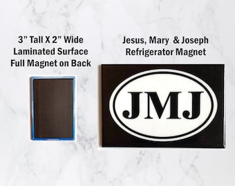 Jesus, Mary & Joseph Magnet fridge magnet Religious magnets catholic magnets Immaculate Heart of Mary Sacred Heart of Jesus catholic youth