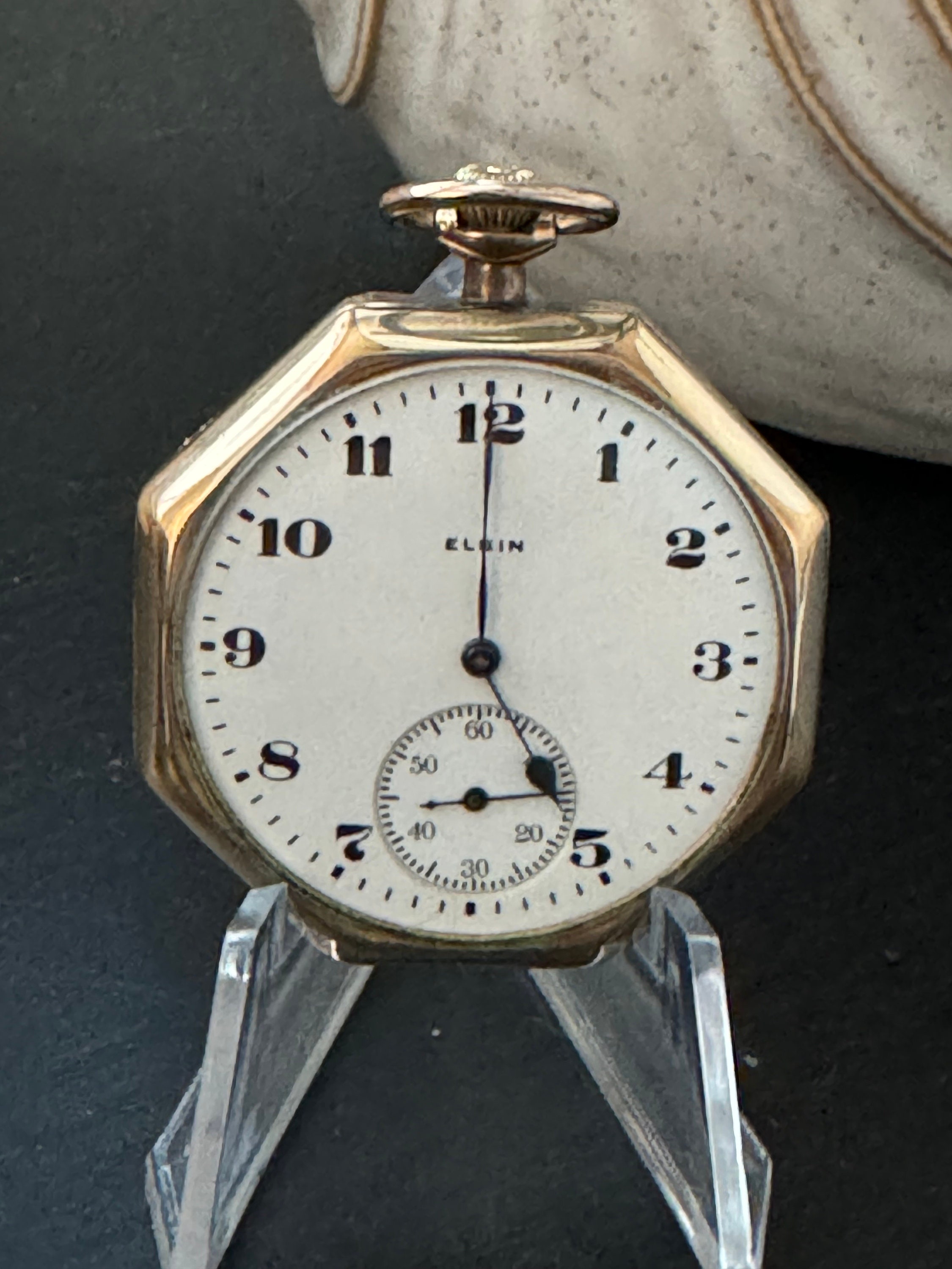 Vintage Elgin Hexagon Pocket Watch