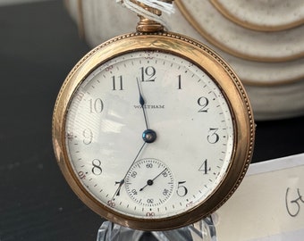 Vintage Waltham Pocket Watch with Coin Edge