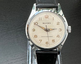 montre-bracelet vintage Belforte pour homme