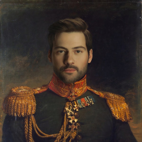 Kundenspezifisches königliches Porträt von Foto | Renaissance Portrait | Personalisiertes Portrait | Menschenportraits | Benutzerdefinierte Mann Portrait |Historisches Portrait