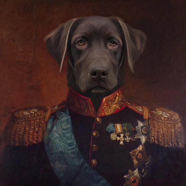 Custom Royal Portrait from Photo | Renaissance Portrait | Custom Portrait | Pet Portraits | Custom Dog Cat Portrait | Historical Portrait