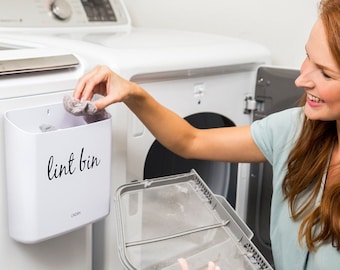 Laundry Room Storage and Organization - Magnetic Lint Bin, Laundry Room Decor, Modern Farmhouse Decor, Housewarming Gift, Holiday Gifts