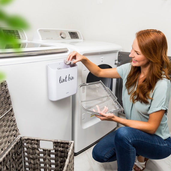 Laundry Room Storage and Organization Magnetic Lint Bin Laundry