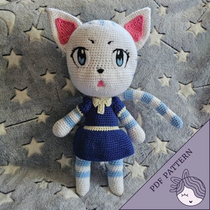 Fairy Tail Cat Touka Crochet Pattern