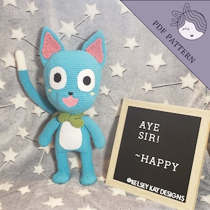 Fairy Tail Cat Happy Crochet Pattern