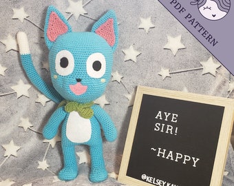 Fairy Tail Cat Happy Crochet Pattern