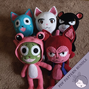 Fairy Tail Cats Crochet Patterns Bundle