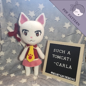Schema all&#39;uncinetto per la gatta Carla di Fairy Tail