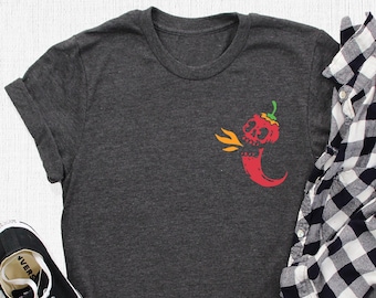 Pocket Size Mexican Chili Pepper T-Shirt, Chili Shirts, Mexico Gifts, Hot Pepper Lover Tee, Mexican Pepper Shirt, Funny Cinco De Mayo Outfit