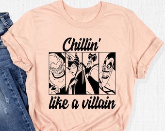 Chillin Like A Villain Shirt, Villain Shirt, Disney Villain Shirt, Disney Shirt, Disney Tshirts, Disney Halloween Shirt, Halloween Shirt