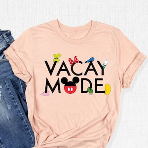 Disney Vacay Mode T-Shirt, Disney Shirt, Mickey Vacay Mode Shirt, Mouse Vacation Outfit, Disneyworld Tee, Disney Trip Shirt, Family Vacation