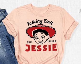 Toy Story Jessie T-Shirt, Disney Jessie 90's Portrait T-Shirt, Toy Story Jessie Portrait Shirt, Toy Story Cowgirl Outfit, Women's Disney Tee