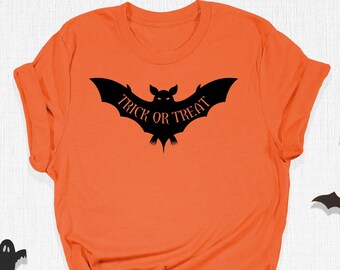 Trick Or Treat Shirt, Halloween Shirt, Halloween Party Shirt, Halloween Costume, Halloween Gifts, Bat Shirt, Halloween Bat Shirt