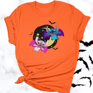 Stitch And Angel Shirt, Halloween Couple Shirt, Disney Stitch Shirt, Lilo And Stitch Shirt, Halloween Tshirts, Halloween Costumes