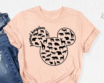 Mickey And Friends Disneyland T-Shirt, Animal Kingdom Shirt, Disneyland Outfit, Disney Animal Safari Tee, Disney Mickey Head Family Trip Tee