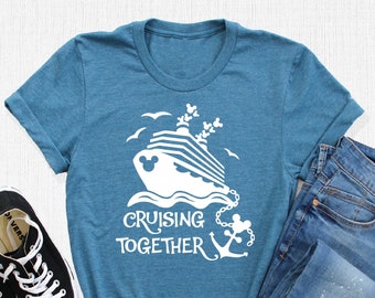 Cruising Together T-Shirt, Cruise Vacation Shirt, Cruise Trip Tee, Disney Ship Shirt, Mickey Head Tee, Disney Cruise Family Vacation Outfit