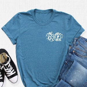 Star Wars Shirts, Droid T-Shirt, Hollywood Studios Shirt, Disney Star Wars Outfit, Cute Disney Family Tee, R2D2 Star Wars Pocket Size Shirt