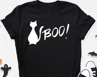 Boo Shirt, Cat Shirt, Halloween Cat Shirt, Halloween Shirt, Halloween Boo Shirt, Halloween Shirt, Halloween Party Shirt, Halloween Gifts