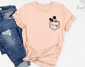 Pocket Mickey Head Shirt,  Disneyworld Shirts for Trip, Disney Mickey Shirt, Disney Trip Shirt, Mickey Head Shirt, Mickey Ear Shirt