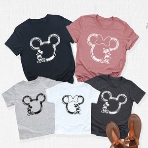 Mickey Minnie Sketch Shirt, Disneyland Shirt, Disney Family Vacation, Disney Family Shirts, Disney Mickey Minnie Shirt, Minnie Mickey Ears