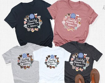 Snacking Around The World Shirt, Snack Lover Gifts, Disney Trip Epcot Tee, Disney Snacks T-Shirts, Disney Snacks Outfit, Mickey Ear Foods