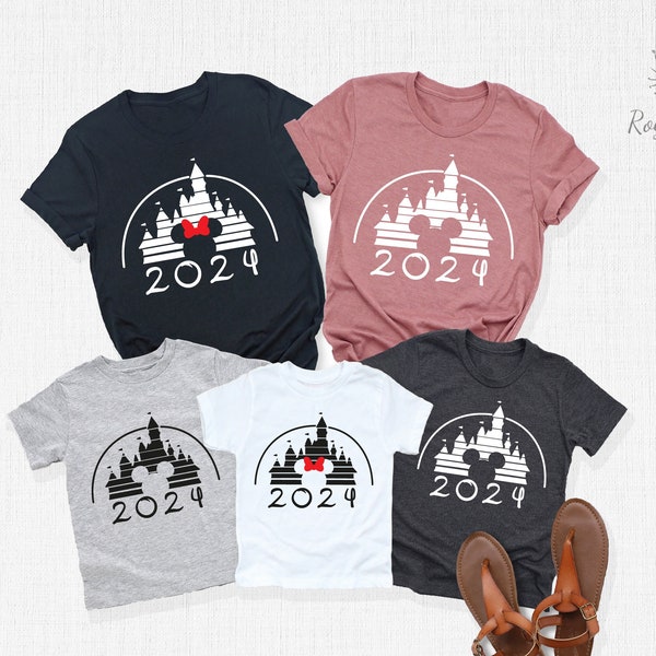 Disney Castle Family Shirt, Disney Vacation Shirt, Retro Castle 2024, Disney Mickey Minnie Shirt, Disneyland Shirt, Magic Kingdom Shirt