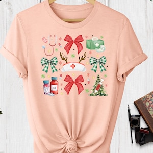 Nurse Coquette Shirt, Coquette Bow Nurse Shirt, Coquette Nurse Shirt, RN Shirt, Nurse Appreciation Gift, Nurse Gift