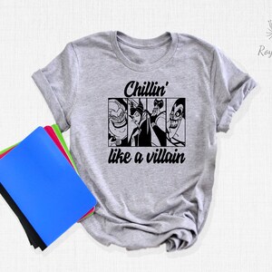 Chillin Like A Villain Shirt, Villain Shirt, Disney Villain Shirt, Disney Shirt, Disney Tshirts, Disney Halloween Shirt, Halloween Shirt Bild 3