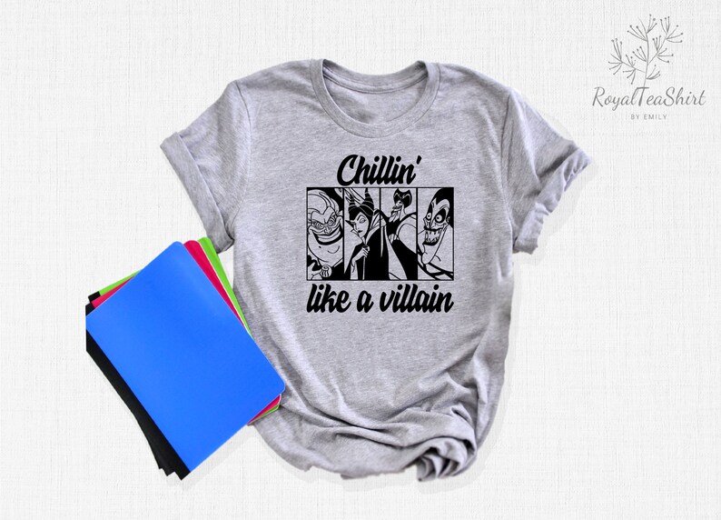 Chillin Like A Villain Shirt, Villain Shirt, Disney Villain Shirt, Disney Shirt, Disney Tshirts, Disney Halloween Shirt, Halloween Shirt Bild 3