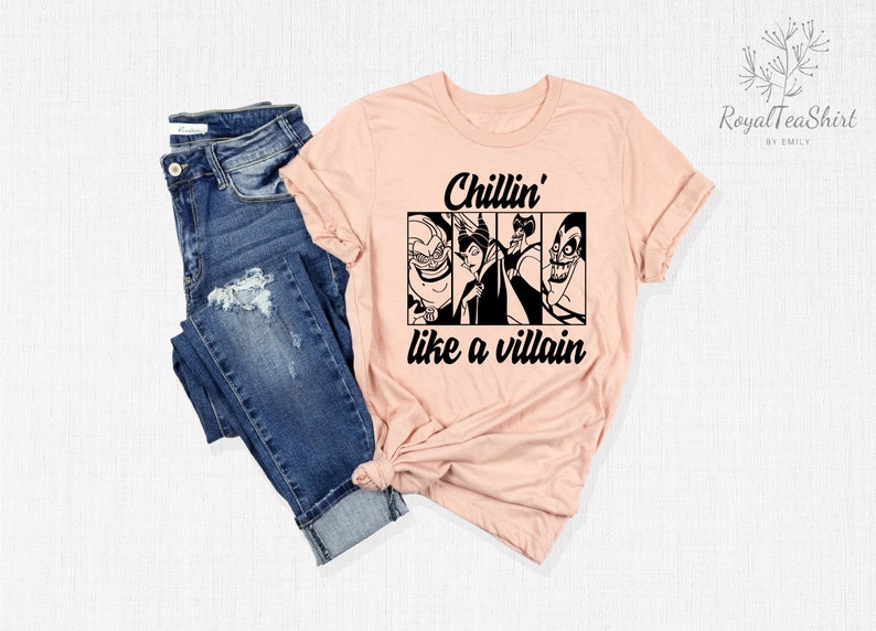 Chillin Like A Villain Shirt, Villain Shirt, Disney Villain Shirt, Disney Shirt, Disney Tshirts, Disney Halloween Shirt, Halloween Shirt Bild 1