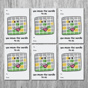 You Mean The Wordle to Us Card Set | Valentine&#39;s Day | Downloadable Card | Printable Card | Instant Download | Anniversary Card