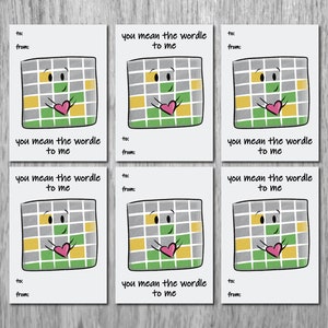 Wordle Card Set | Valentine&#39;s Day Card | Downloadable Card | Printable Card | Instant Download | Kid Card | Greeting Card | Anniversary Card