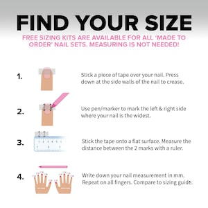 how to measure your nails for press on nails