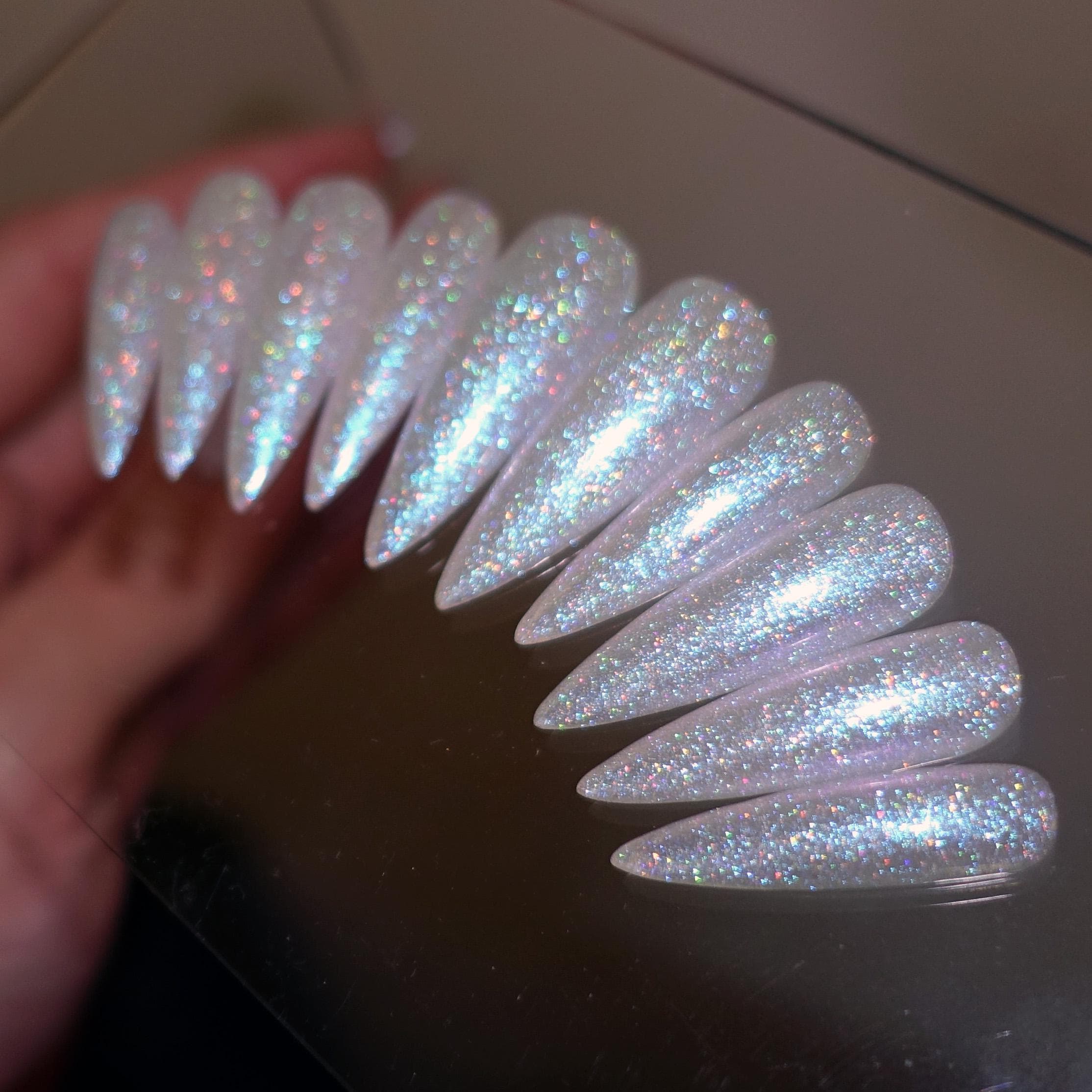 Saviland Glitzer Gel Nagellack Set - 6 Farben Holographisch Gelasertes