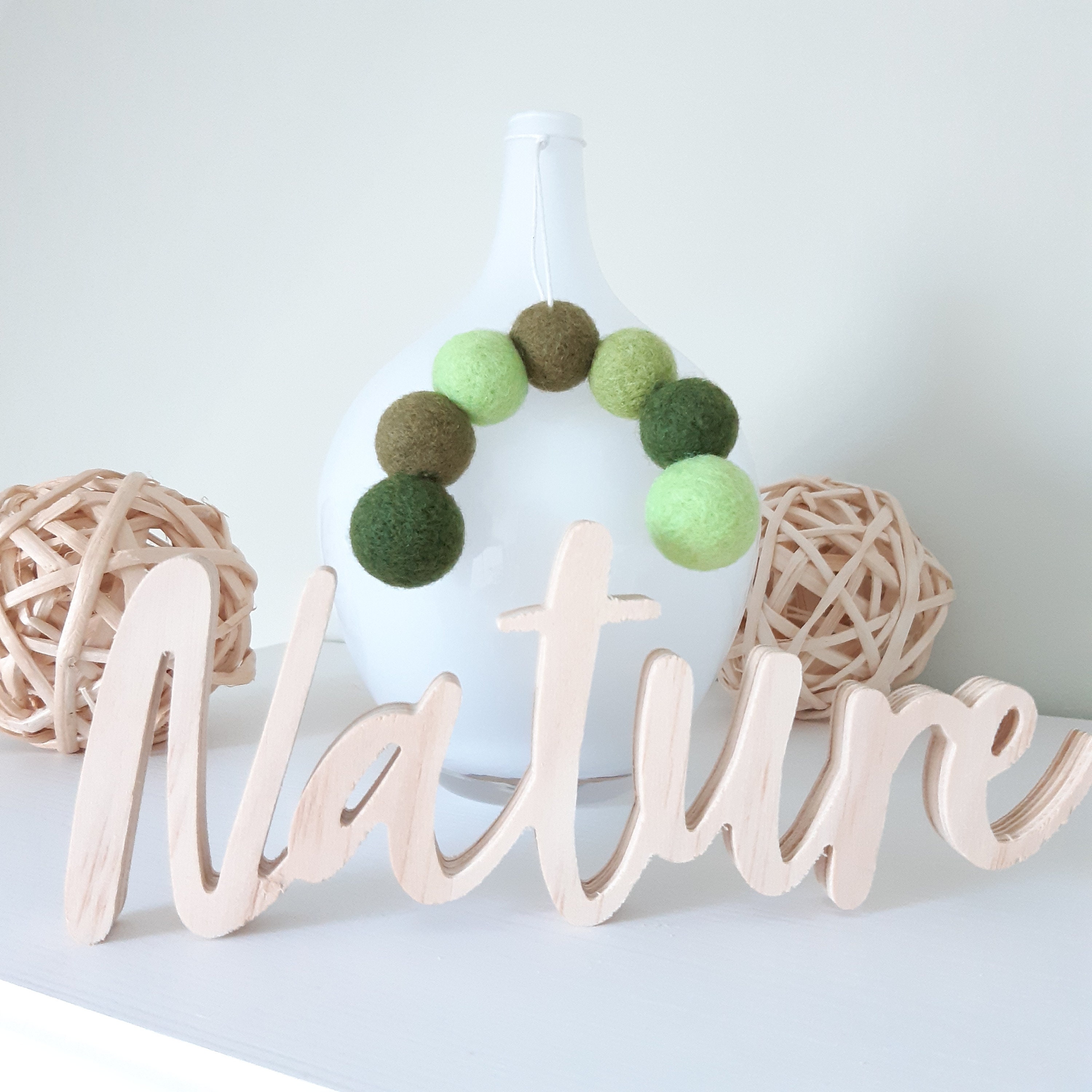 Pampille Forme Arc-En-Ciel en Laine Feutrée